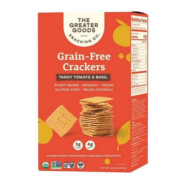 Grain-Free Crackers Tangy Tomato & Basil 120 Grams (Case Of 7) by Left Coast Naturals