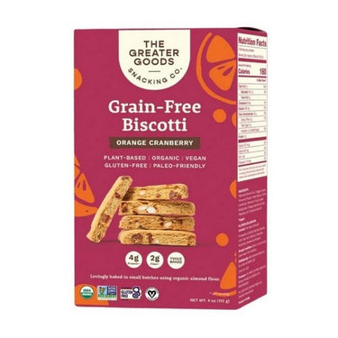 Biscotti Orange Cranberry Grain Free 113 Grams (Case Of 7) by Left Coast Naturals