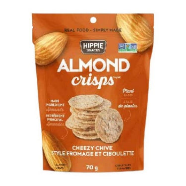 Cheezy Chive Almond Crisps 70 Grams (Case Of 12) by Left Coast Naturals