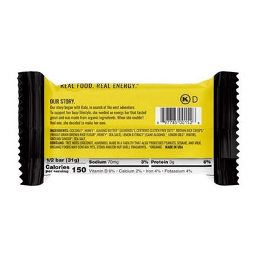 Lemon Coconut Bar 62 Grams (Case Of 12) by Left Coast Naturals