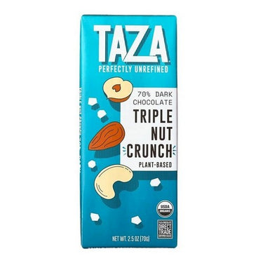 Triple Nut Crunch 70% Dark 70 Grams (Case Of 10) by Left Coast Naturals