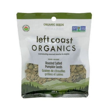 Organic Roasted Salted Pumpkin Seeds 200 Grams (Case Of 8) by Left Coast Naturals