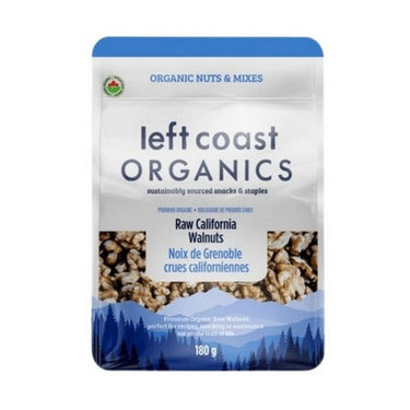 Organic Raw California Walnuts 180 Grams (Case Of 8) by Left Coast Naturals