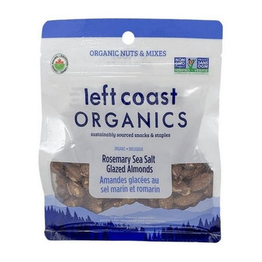 Organic Rosemary Sea Salt Glazed Almonds 200 Grams (Case Of 8) by Left Coast Naturals