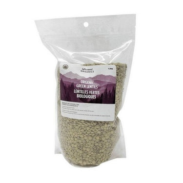 Organic Green Lentils 1.2 Kgs (Case Of 6) by Left Coast Naturals