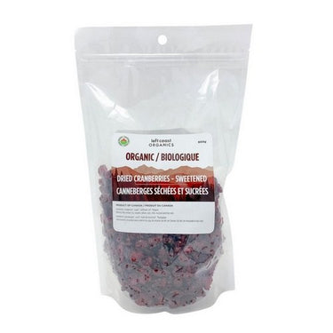 Organic Cranberries Sweetened Dried 600 Grams (Case Of 6) by Left Coast Naturals