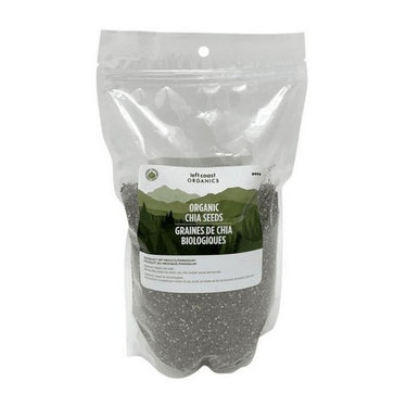 Organic Chia Seeds Black 900 Grams (Case Of 6) by Left Coast Naturals