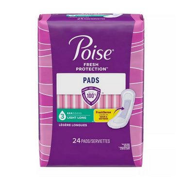 Poise, Poise Pad Ultra Thin Long, 24 Count