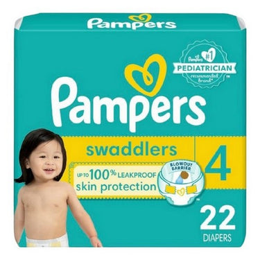 Pampers Swaddlers Jumbo Size-4 22 Count by Pampers