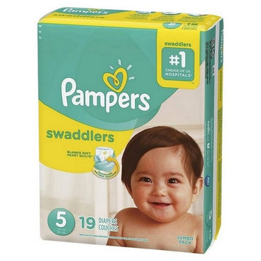 Pampers Swaddlers Jumbo Size-5 19 Count by Pampers