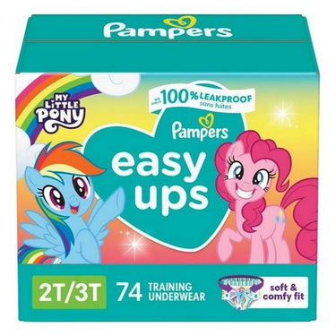 Pampers Easy Ups Jumbo Girl Size 2T-3T 74 Count by Pampers