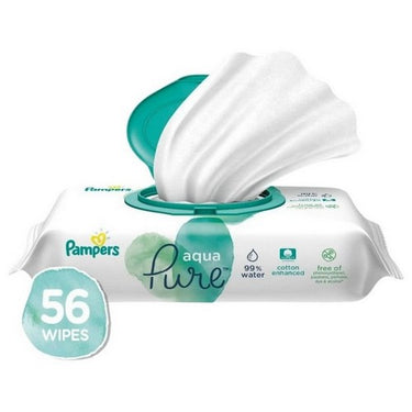 Pampers Aqua Pure Baby Wipes 56 Count by Pampers