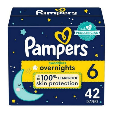 Pampers Swaddlers Overnight Size 6 42 Count by Pampers