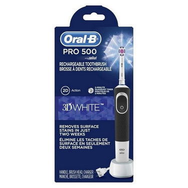 Oral B 3D White Pro500 Rechargeable Toothbrush 1 Count by Oral-B