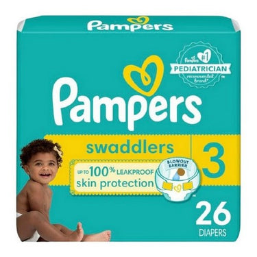 Pampers Swaddlers Jumbo Size-3 26 Count by Pampers