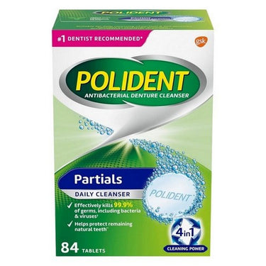 Polident Partial Denture Cleanser Tablets 84 Count by Polident