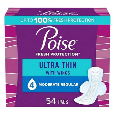 Poise Pads Ultra Thin Moderate Absorbency Regular 54 count by Poise