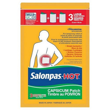 Salonpas Capsicum Patch Hot Large 3 Count by Salonpas