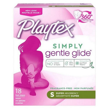 Playtex Tampon Gentle Glide Unscented Super Absorbency 18 Count by Playtex