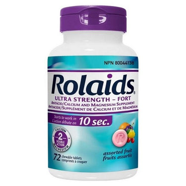 Rolaids Ultra Strength Tablets Fruit 72 Count by Rolaids