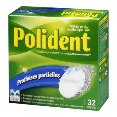 Polident Partial Cleanser Mint Fresh Tablets 32 Count by Polident