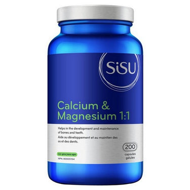 Calcium & Magnesium 1:1  200 Capsules by SISU