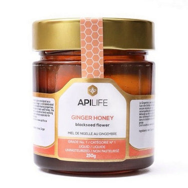 APILIFE Ginger + Blackseed Honey 6 X 250 Grams by APILIFE