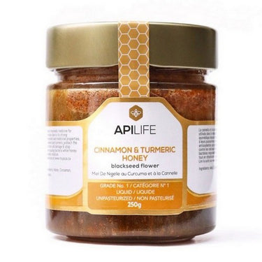 APILIFE Cinnamon & Turmeric + Blackseed Honey 6 X 250 Grams by APILIFE