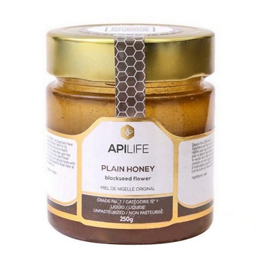 APILIFE Black Seed Honey Plain 6 X 250 Grams by APILIFE