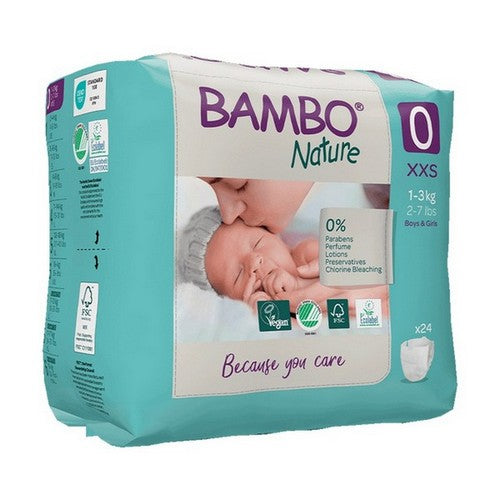 Bambo Nature Baby Diapers Size 0 24 Count by Bambo Nature