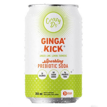 Crazy D's Prebiotic Soda Ginga' Kick 12 X 355 Ml by Crazy D's