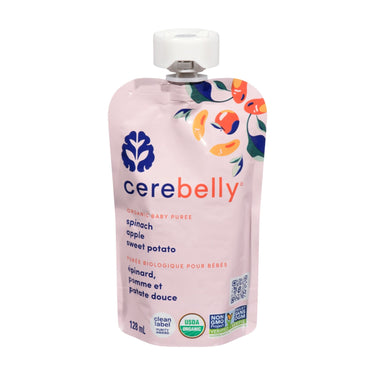 Cerebelly, Cerebelly Purees Spinach Apple Sweet Potato, 128 Ml