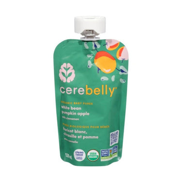 Cerebelly, Cerebelly Purees White Bean Pumpkin Apple, 128 Ml