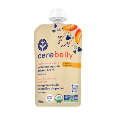 Cerebelly, Cerebelly Purees Butternut Squash Chicken Broth, 128 Ml