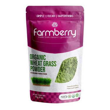 Farmberry Powder Organic Wheat Grass 115 Grams by Farmberry