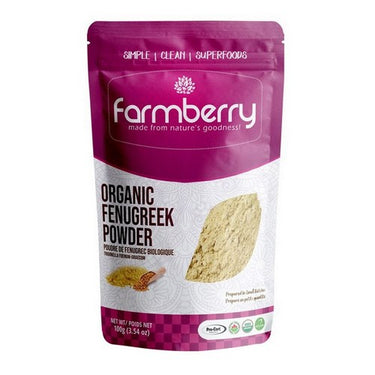 Farmberry Powder Organic Fenugreek 100 Grams by Farmberry