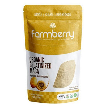 Farmberry Powder  Organic Maca Powder Gelatinized 454 Grams by Farmberry