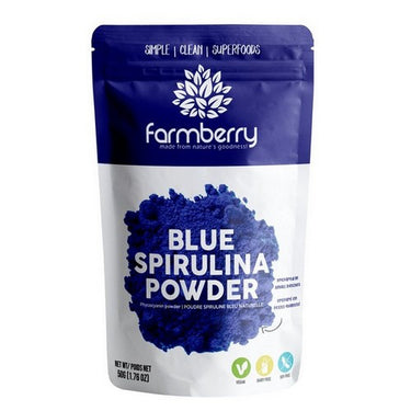 Farmberry Powder Blue Spirulina 50 Grams by Farmberry