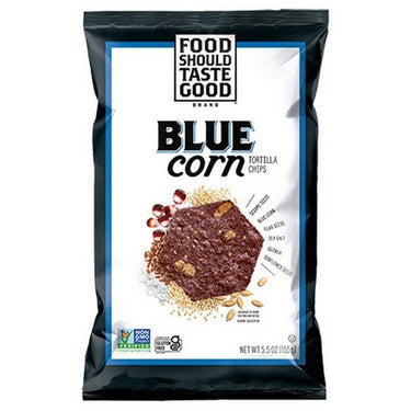 FSTG Tortilla Chips Blue Corn 12 X 5.5 Oz by Food Should Taste Good