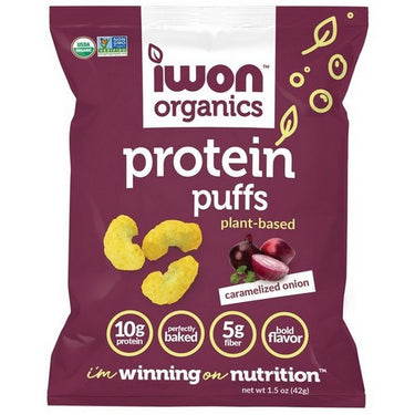 IWON Protein Puffs Caramelized Onion Bilingual 8 X 42 Grams by Iwon Organics