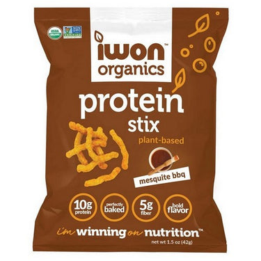 IWON Protein Stix Mesquite BBQ Bilingual 8 X 42 Grams by Iwon Organics