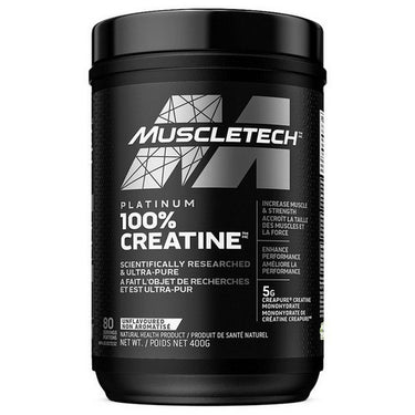 Muscletech Platinum 100% Creapure Creatine Unflavoured 400 Grams by Muscletech