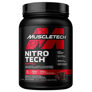 Muscletech Nitro Tech Ripped Chocolate Fudge Brownie 1.5 Lbs by Muscletech