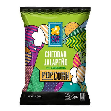 Pop Art Popcorn Cheddar Jalapeno Bilingual 9 X 142 Grams by Pop Art