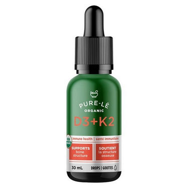Pure-le Organic Vitamin D3 + K2 Drops 30 Ml by Pure-le