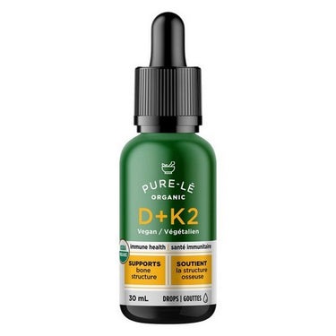Pure-le Organic Vegan Vitamin D + K2 Drops 30 Ml by Pure-le
