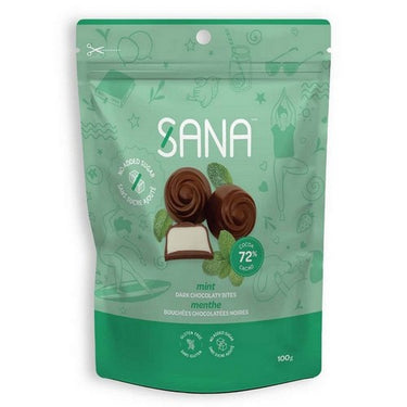 Sana Bites Dark Chocolaty Mint 6 X 100 Grams by Pamecare