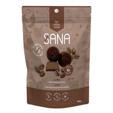 Pamecare, Sana Dark Chocolaty Coffee Bites, 6 X 100 Grams