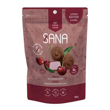 Sana Bites Milk Chocolaty Cherry 6 X 100 Grams by Pamecare