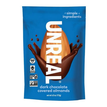 Unreal Multi-Serve Bags Dark Chocolate Almonds 6 X 113 Grams by Unreal